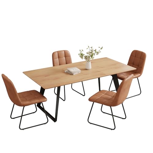 Elegant Modern Expandable Dining Table Set for 4